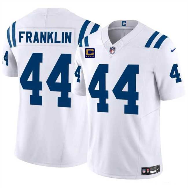 Men & Women & Youth Indianapolis Colts #44 Zaire Franklin White 2024 F.U.S.E. With 4-Star C Patch Vapor Limited Stitched Jersey